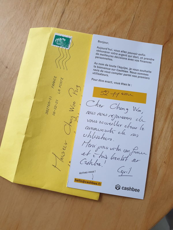 courrier cashbee